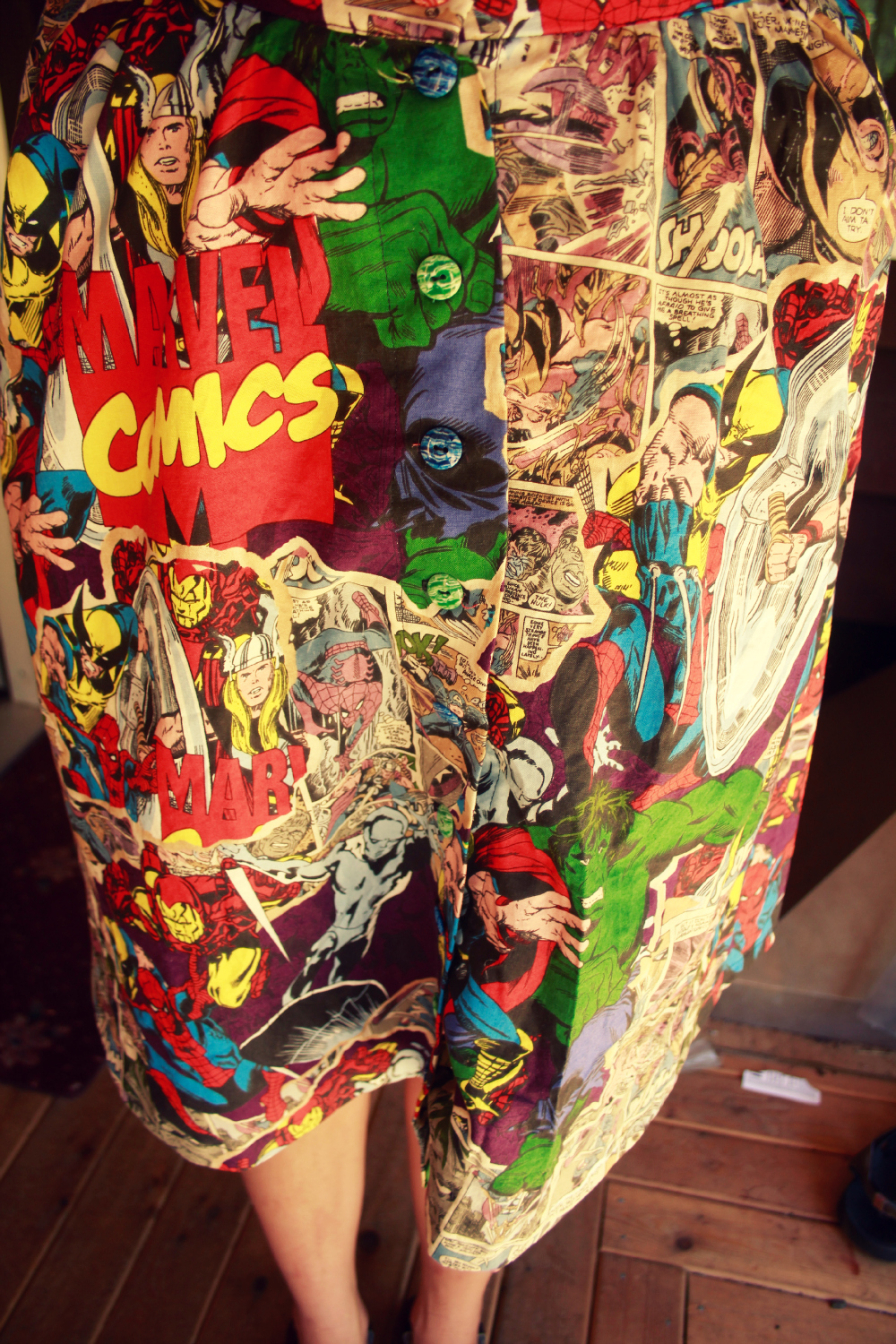 Adventures in Nerdy Skirt Making: a sort-of DIY Marvel A-Line Skirt ...
